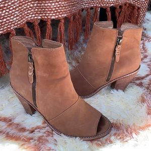 Corso Como Tameka Peep Toe Bootie in Light Brown